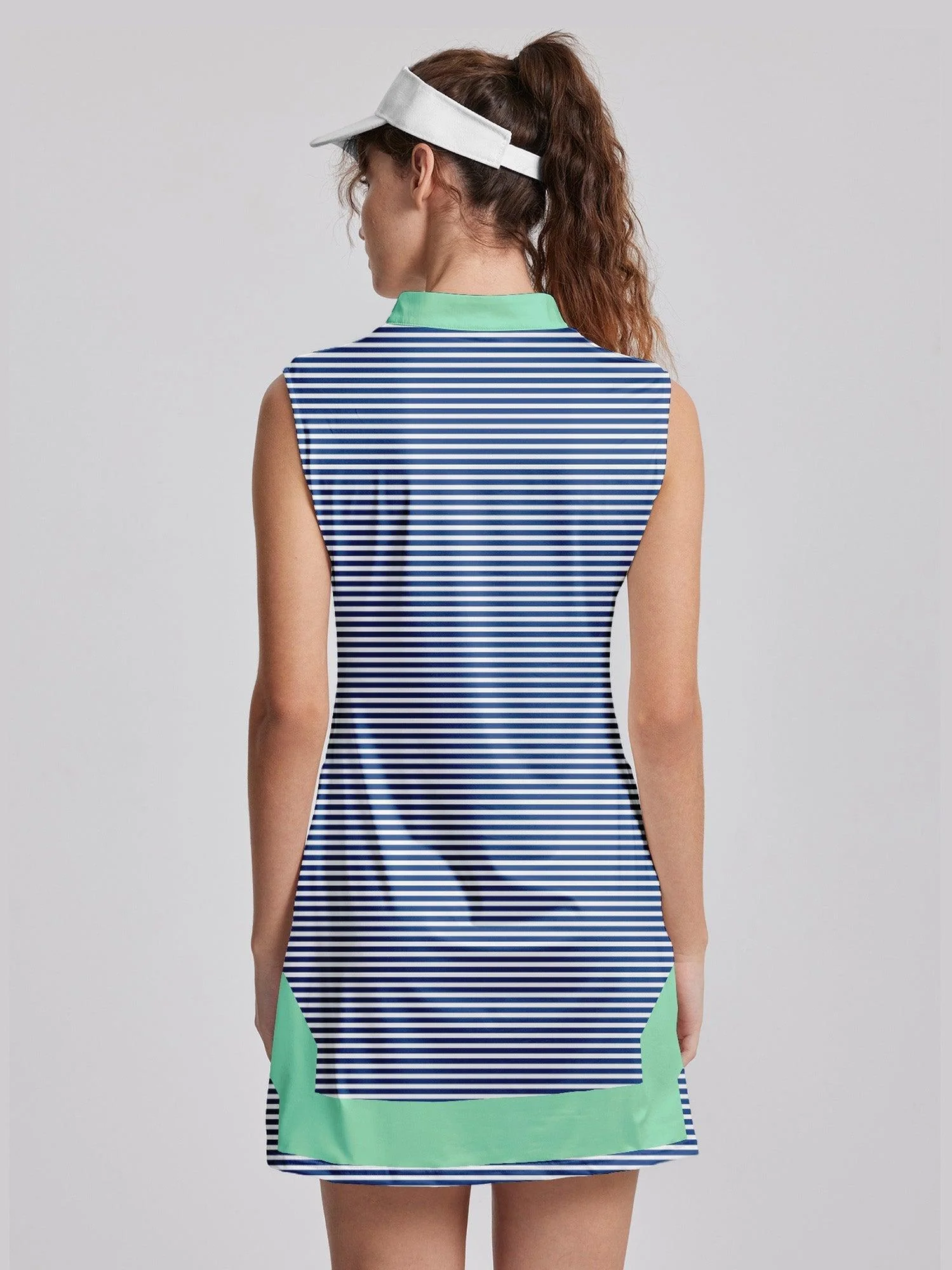 Playful Nautical Sleeveless 36.5 Inch Dress UPF50+ - Image 3