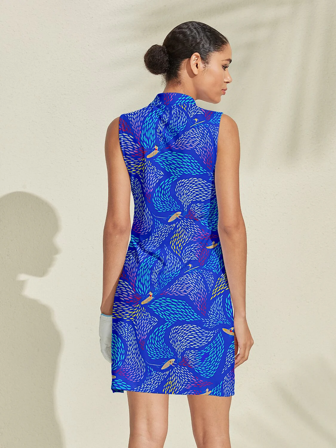 Playful Nautical Sleeveless 36.5 Inch Dress UPF50+ - Image 2