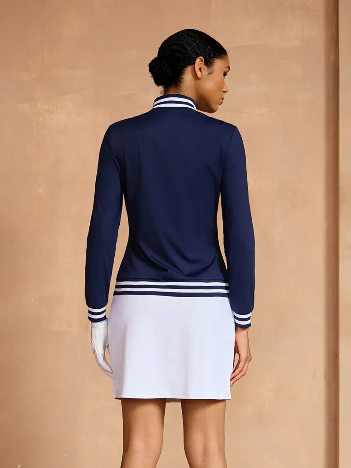 Navycore Long Sleeve Golf Shirt Quarterzip UPF50+ - Image 9