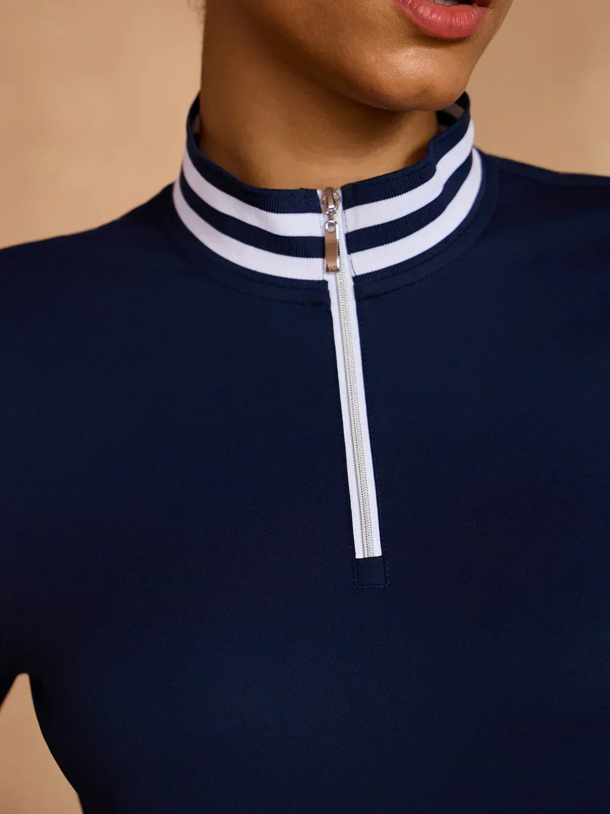Navycore Long Sleeve Golf Shirt Quarterzip UPF50+ - Image 10