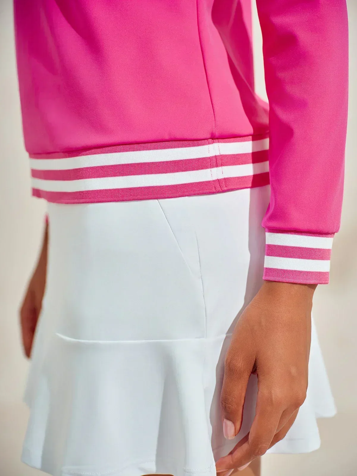 Navycore Long Sleeve Golf Shirt Quarterzip UPF50+ - Image 5