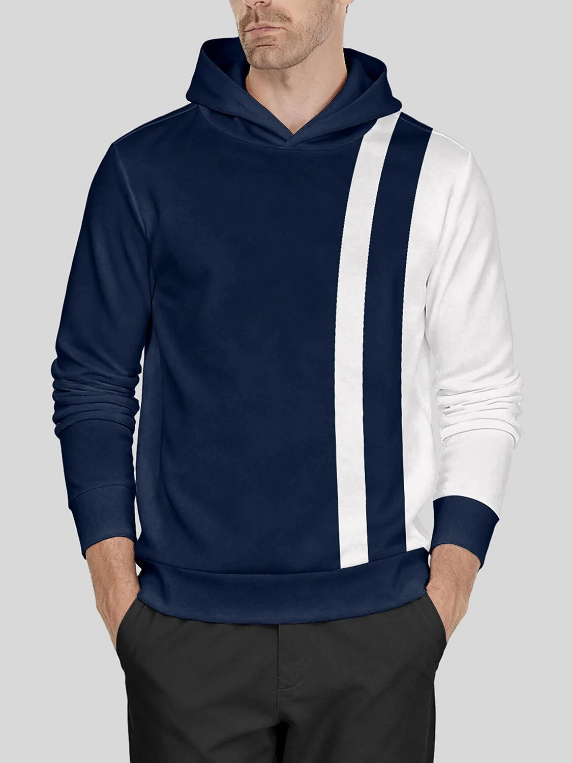 Playful Nautical Men's Golf Hooded Sweatshirt - Image 5