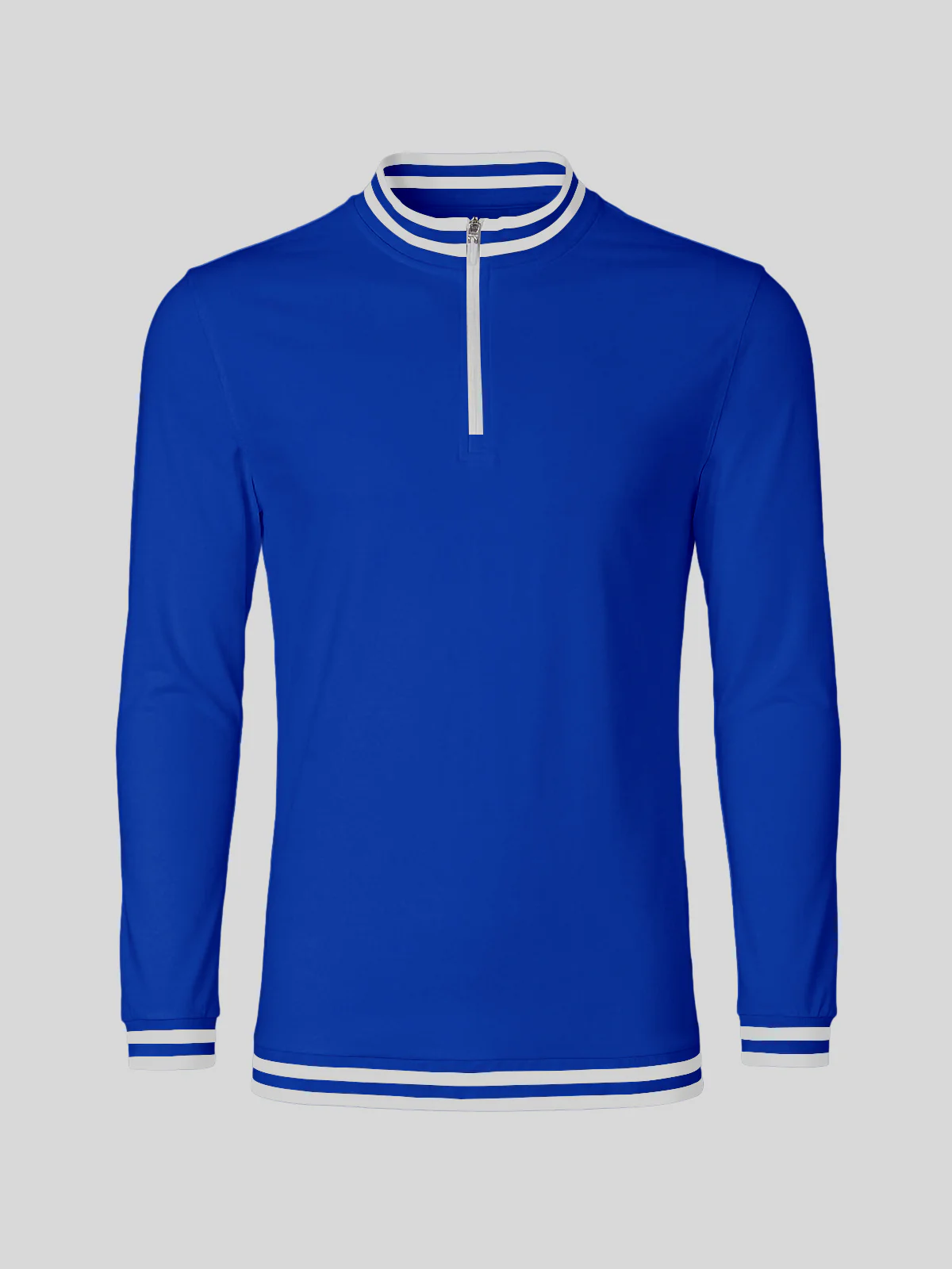 Playful Nautical Men's Golf Shirt Quarterzip UPF50+ - Image 2