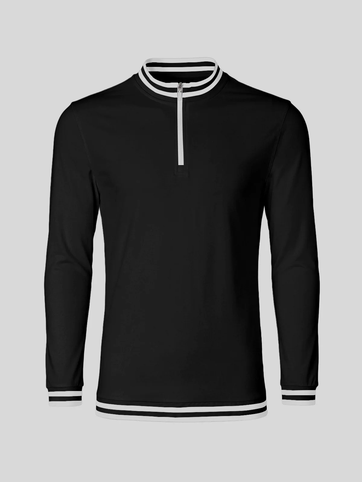 Playful Nautical Men's Golf Shirt Quarterzip UPF50+ - Image 13