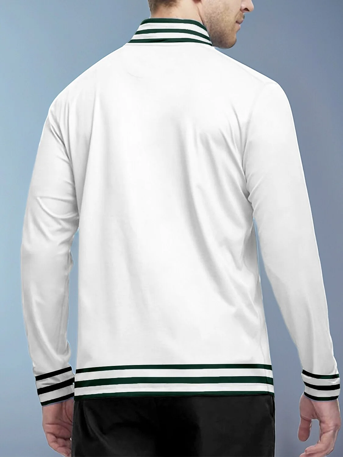 Playful Nautical Men's Golf Shirt Quarterzip UPF50+ - Image 4
