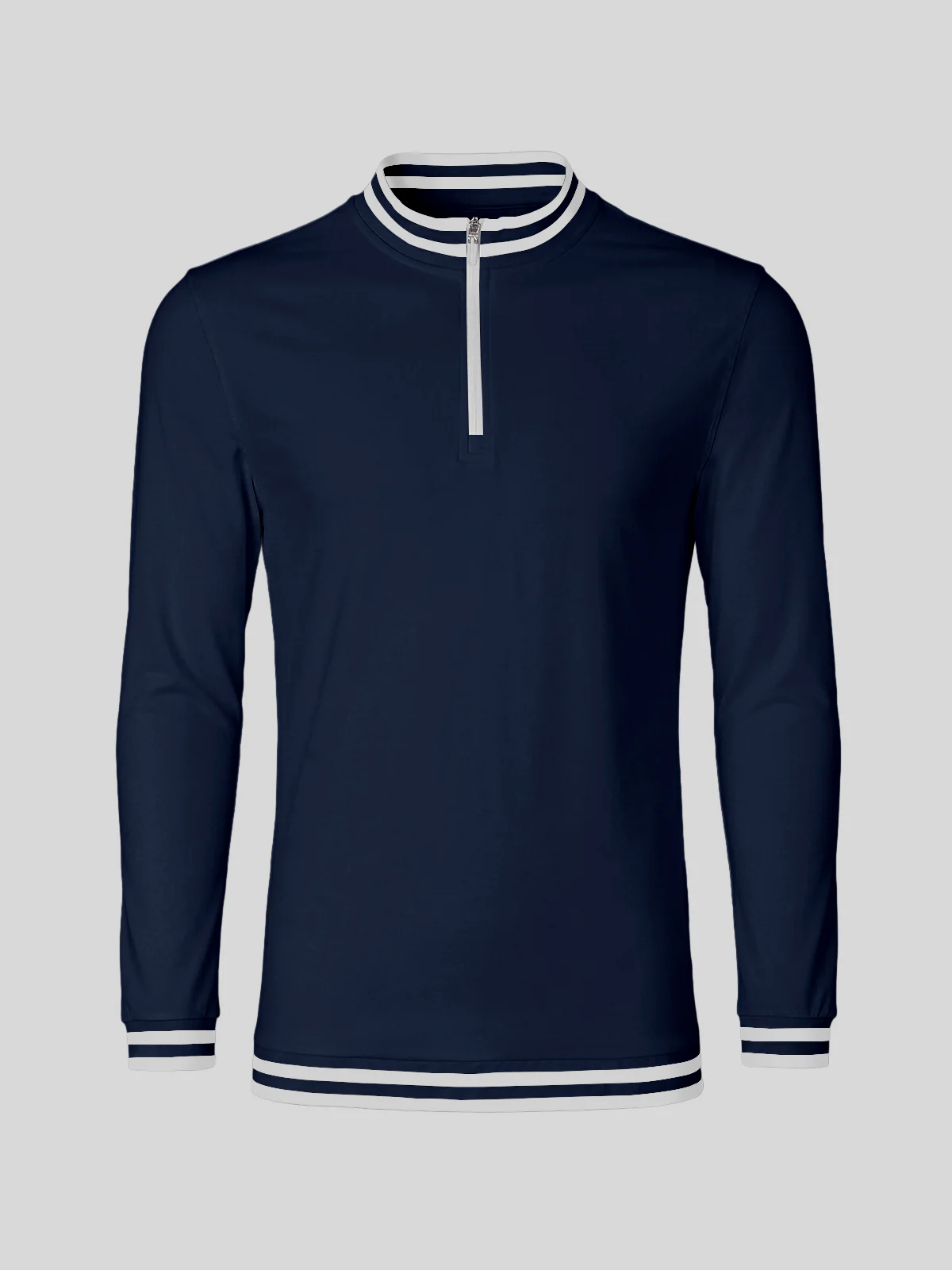 Playful Nautical Men's Golf Shirt Quarterzip UPF50+ - Image 8