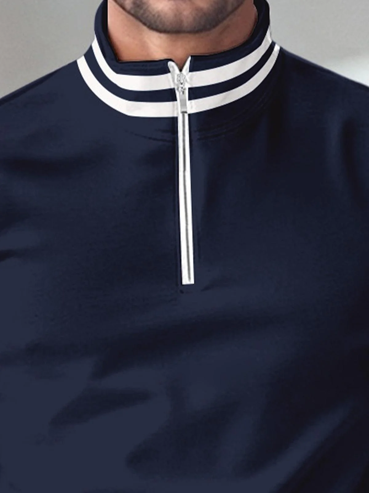 Playful Nautical Men's Golf Shirt Quarterzip UPF50+ - Image 11