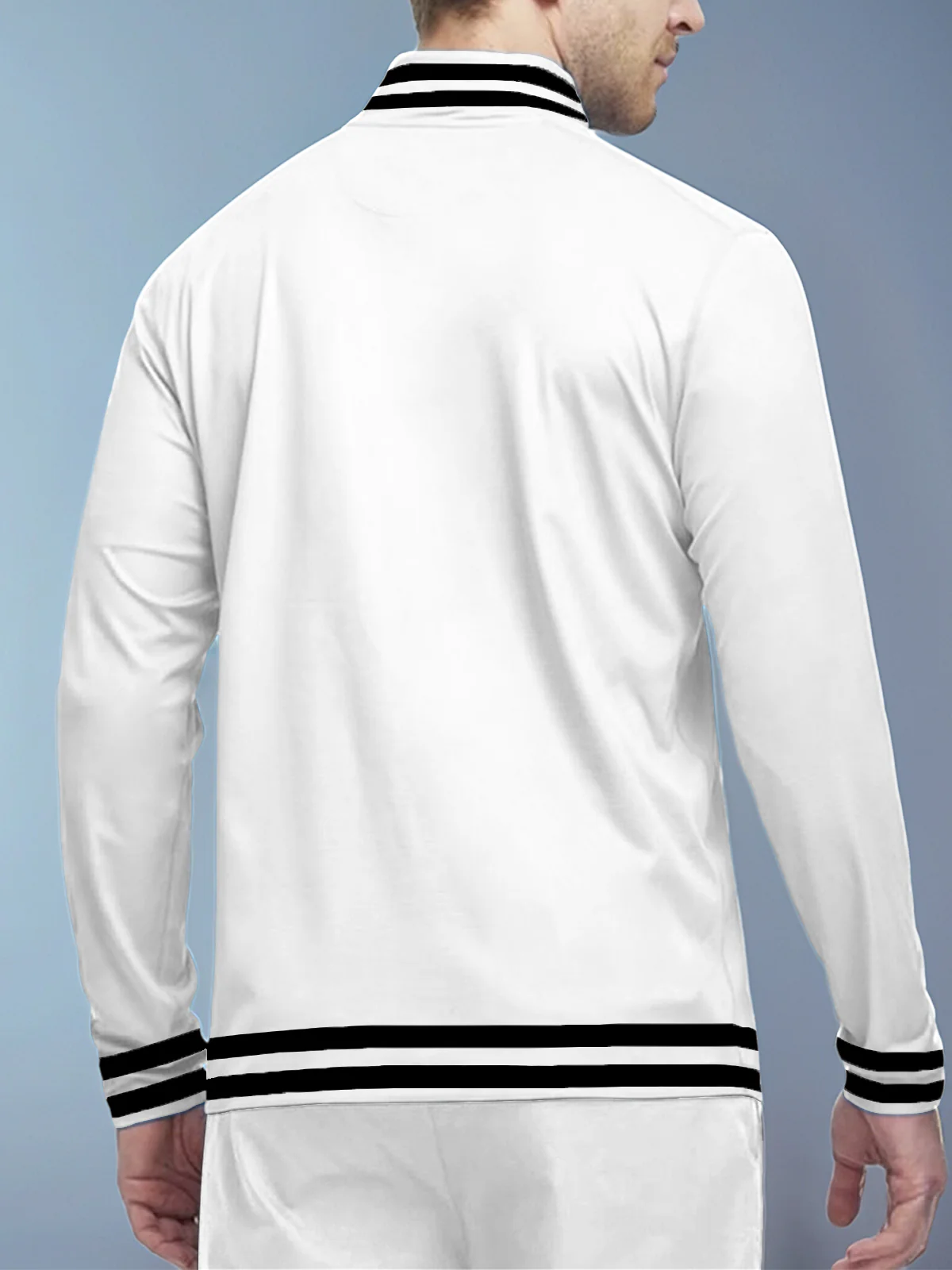 Playful Nautical Men's Golf Shirt Quarterzip UPF50+ - Image 4