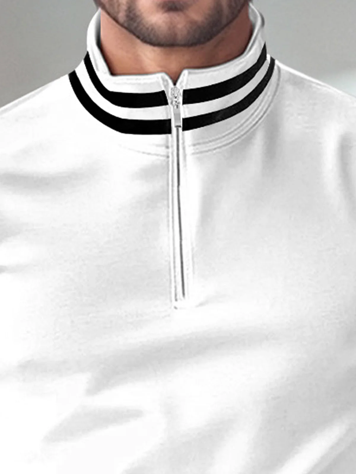 Playful Nautical Men's Golf Shirt Quarterzip UPF50+ - Image 5