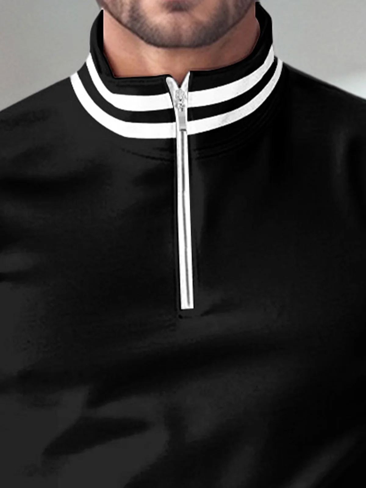 Playful Nautical Men's Golf Shirt Quarterzip UPF50+ - Image 5
