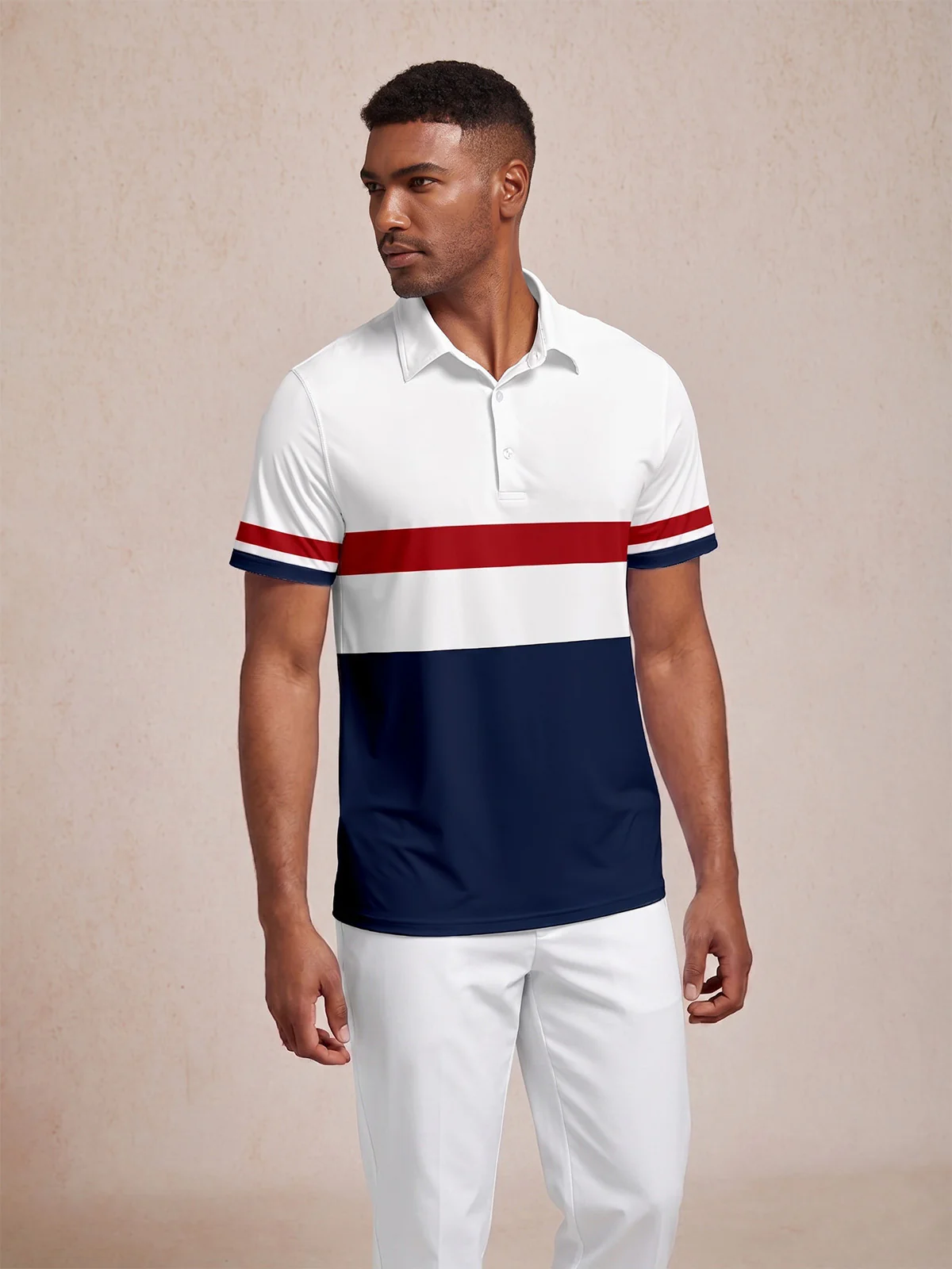 Playful Nautical Men's Polo Top UPF50+ - Image 4