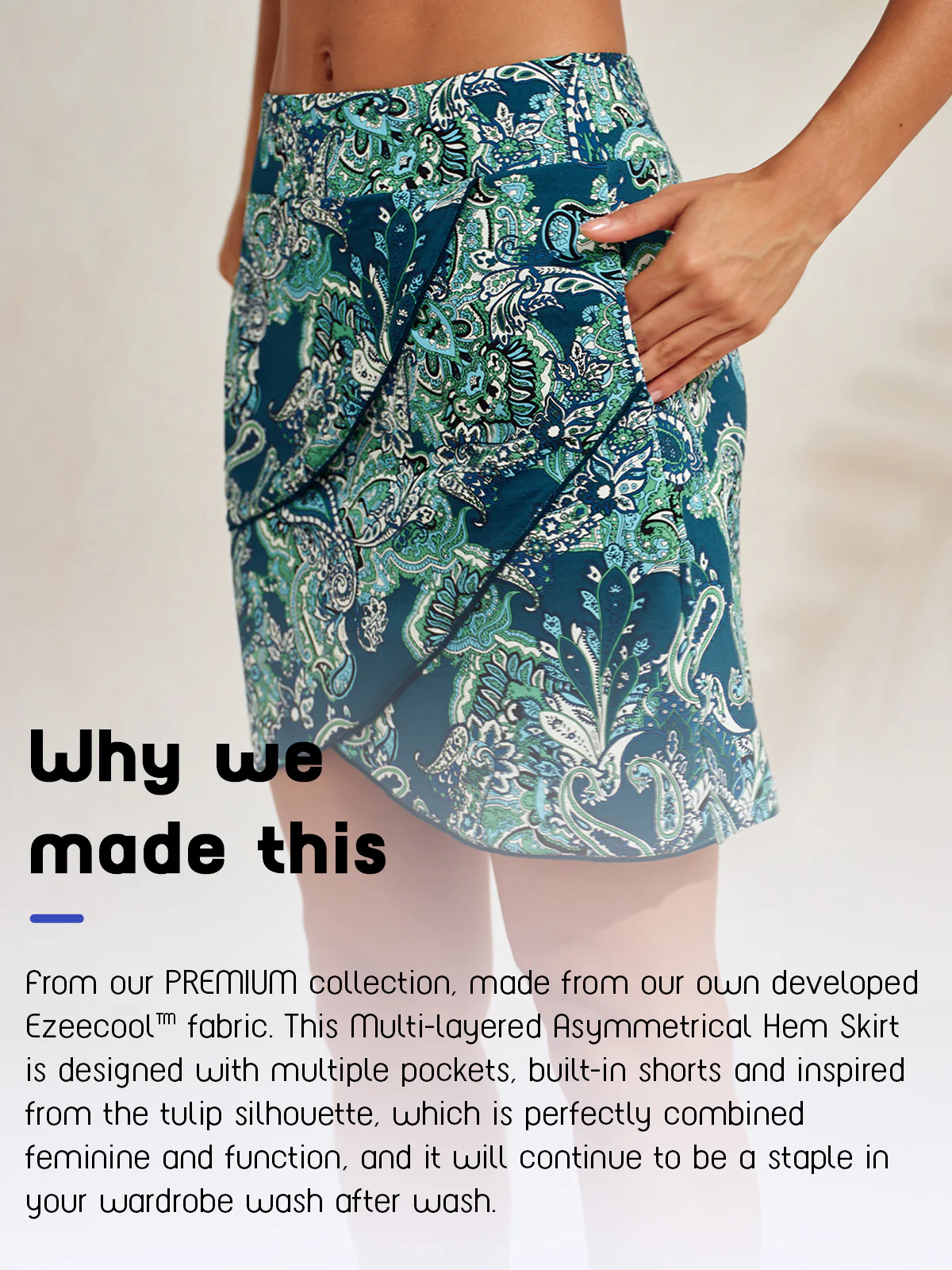 Ultrasoft Premium 18.5 Inch Asymmetrical Skort UPF50+ - Image 24
