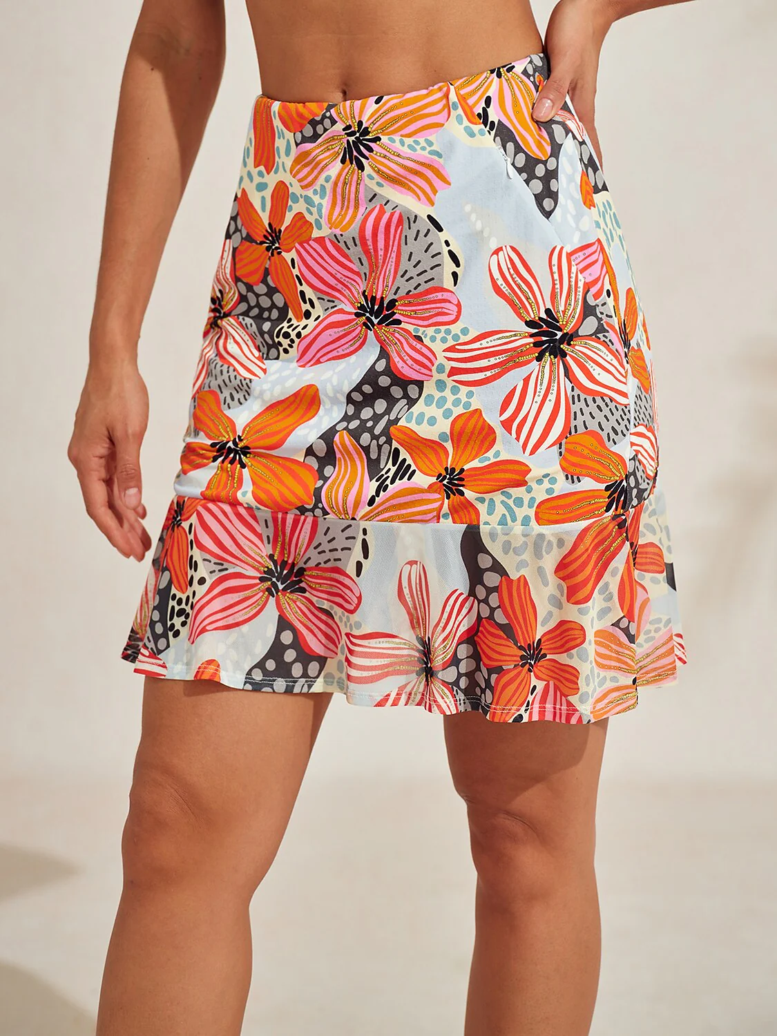 Ultrasoft Premium 19 Inch A-Line Ruffle Skort UPF50+ - Image 7