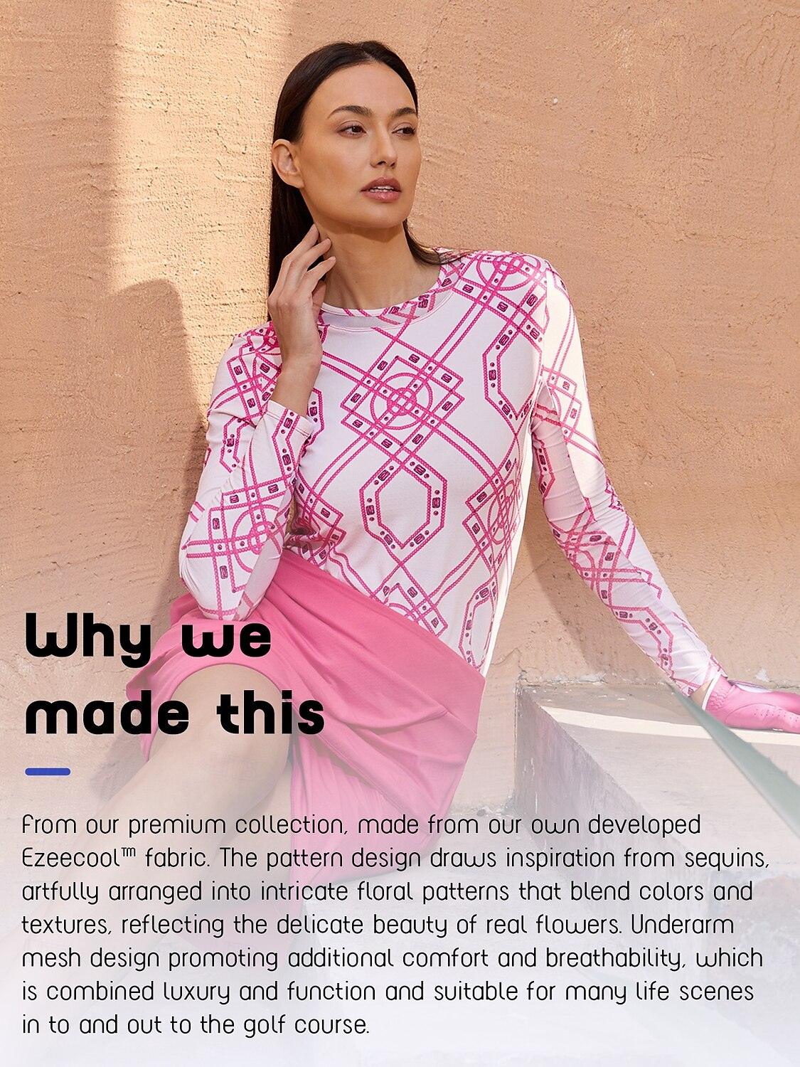 Ultrasoft Premium Long Sleeve Crewneck Mesh Top UPF50+ - Image 15