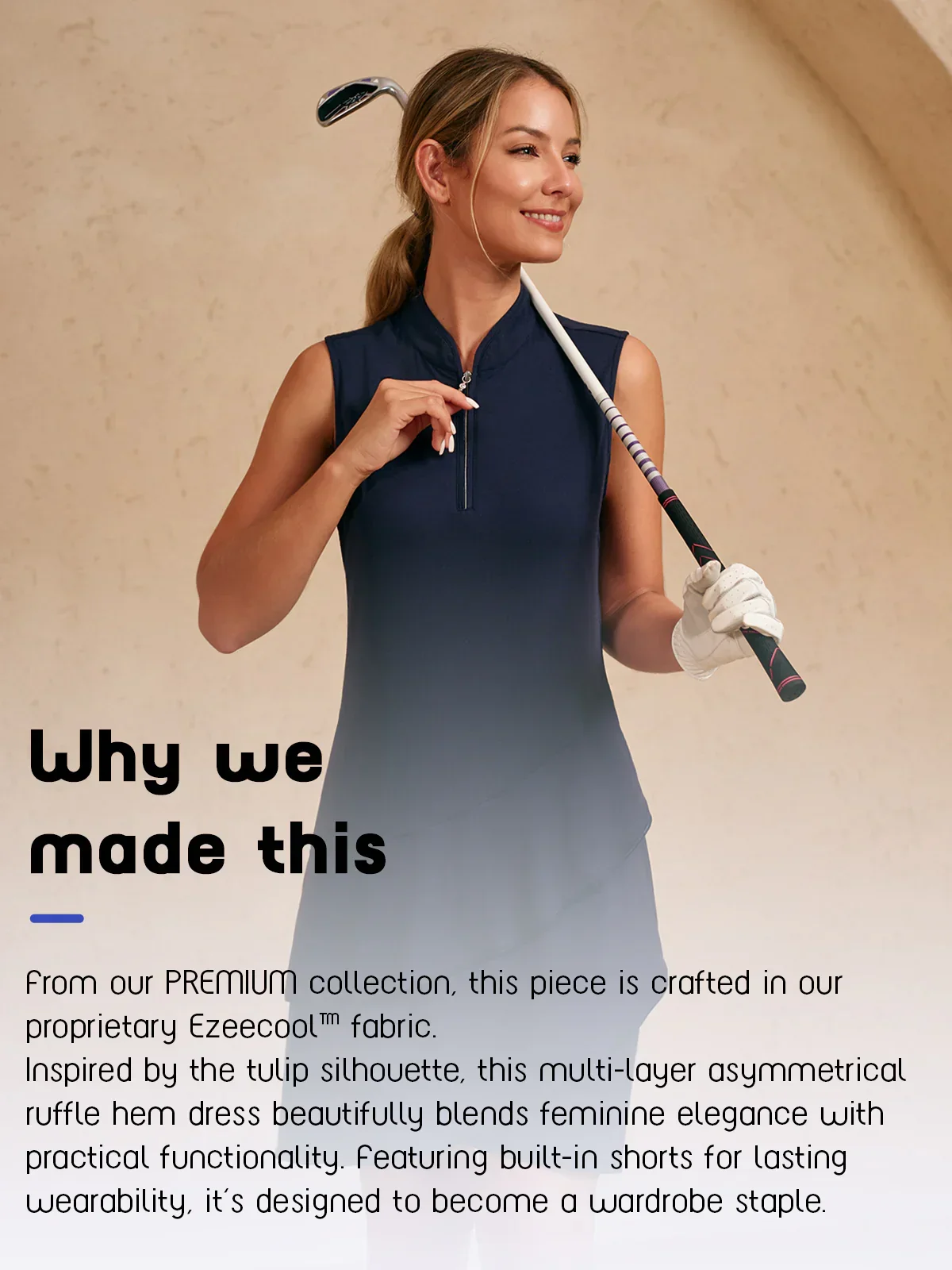 Ultrasoft Premium Sleeveless Asymmetrical Trimmed 36.5 Inch Dress UPF50+ - Image 23
