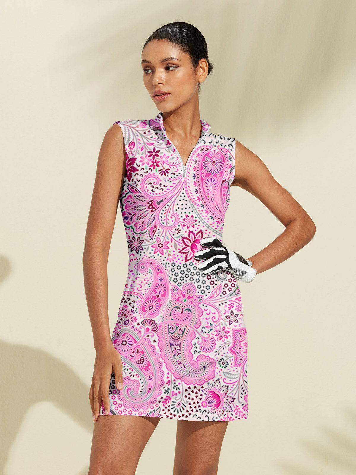Pretty Feminine Sleeveless 36.5 Inch Dress UPF50+