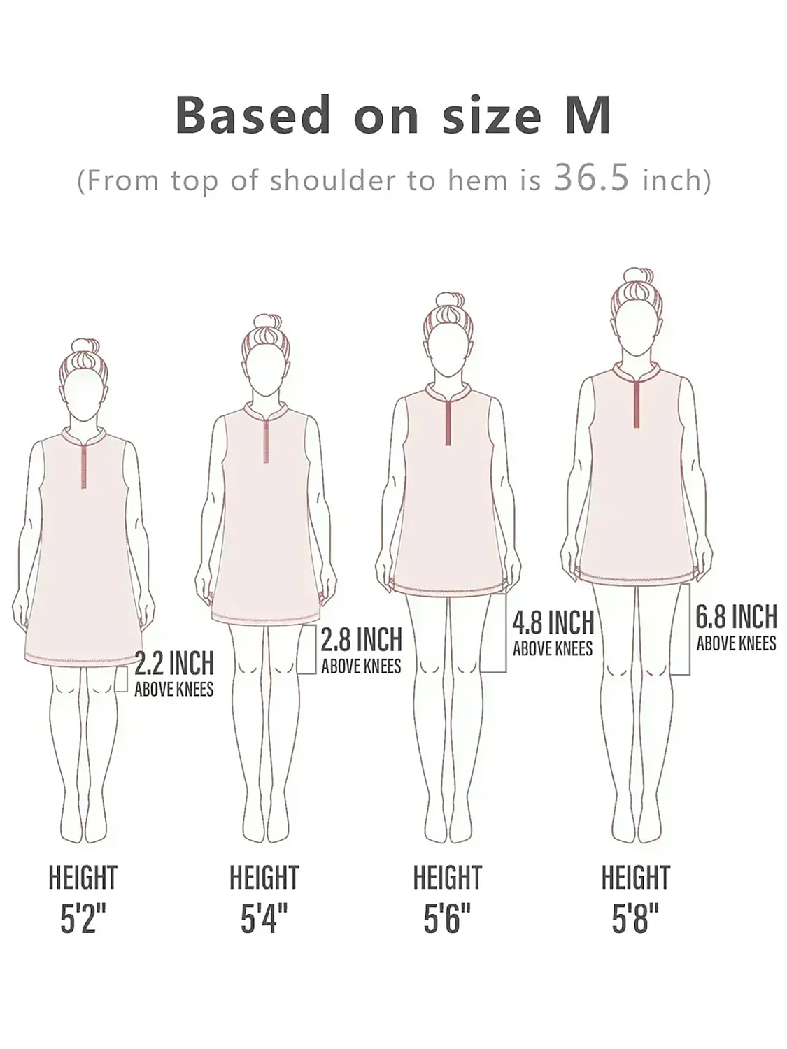 Pretty Feminine Sleeveless 36.5 Inch Dress UPF50+ - Image 4