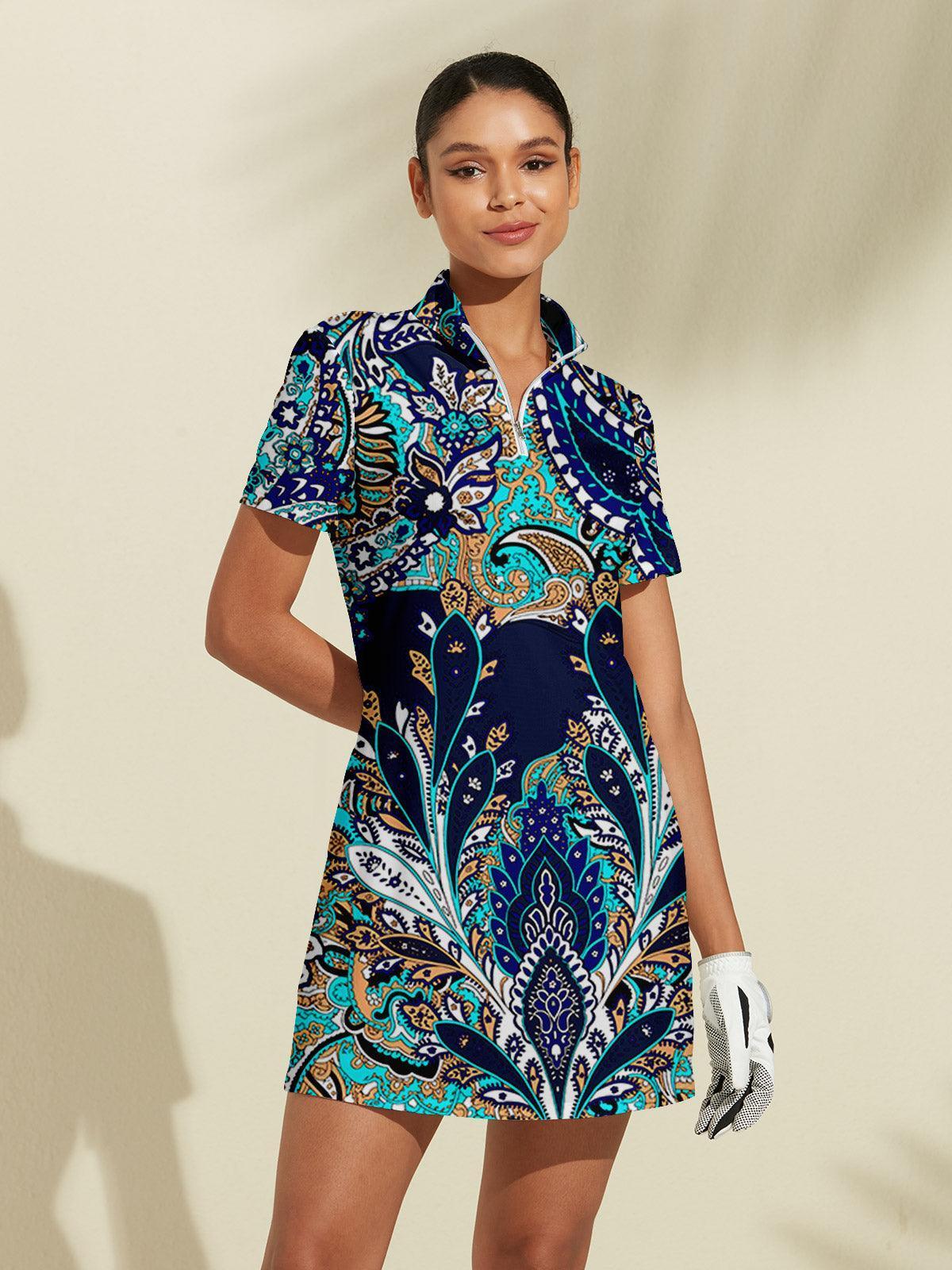 Pretty Feminine Short Sleeve 36.5 Inch Dress UPF50+ - Image 4