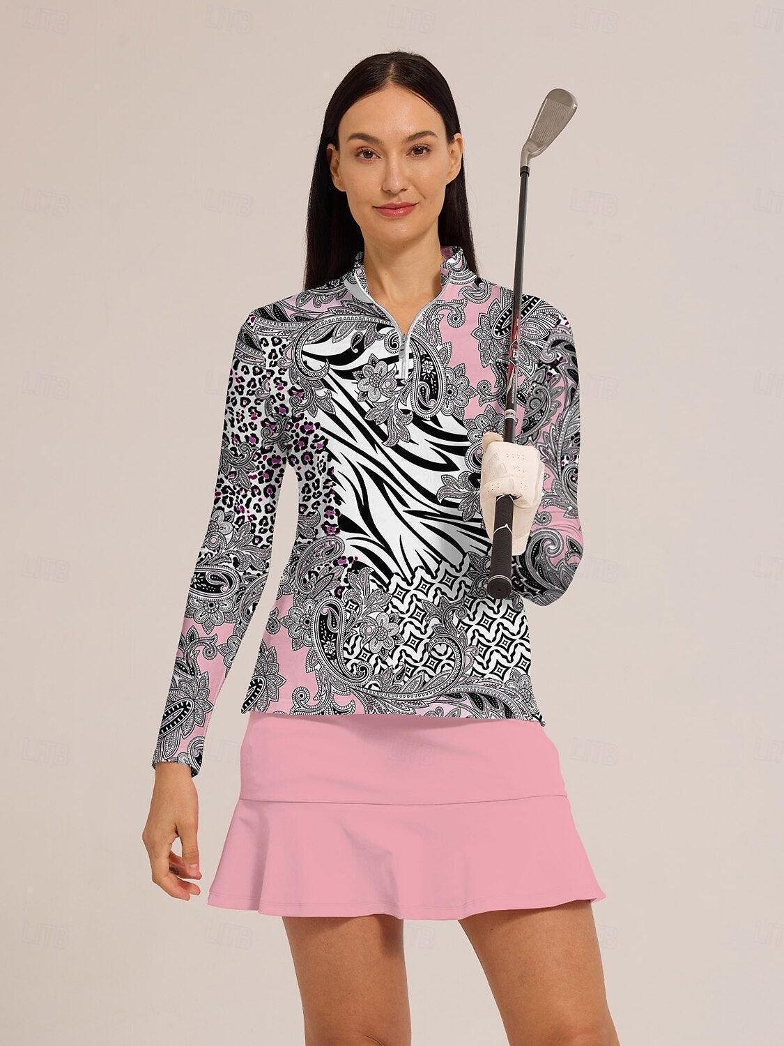 Wildlife Party Golf Shirt Quarterzip UPF50+