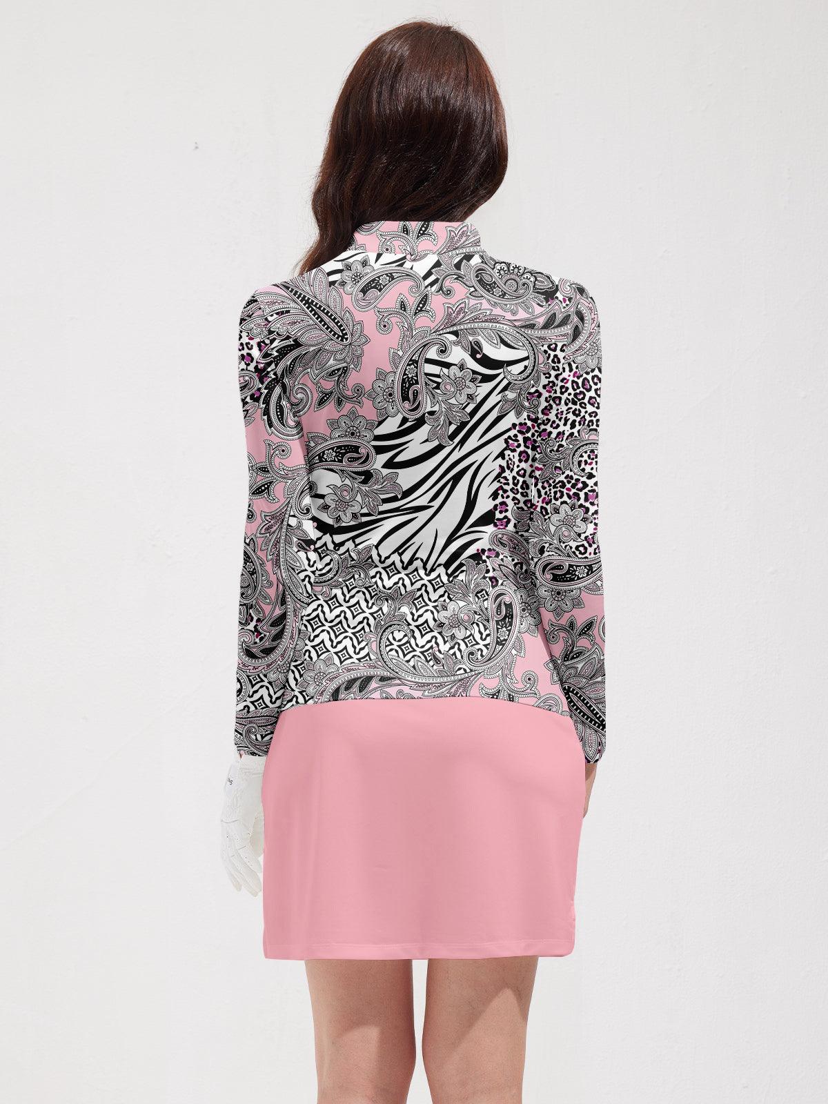 Wildlife Party Golf Shirt Quarterzip UPF50+ - Image 3