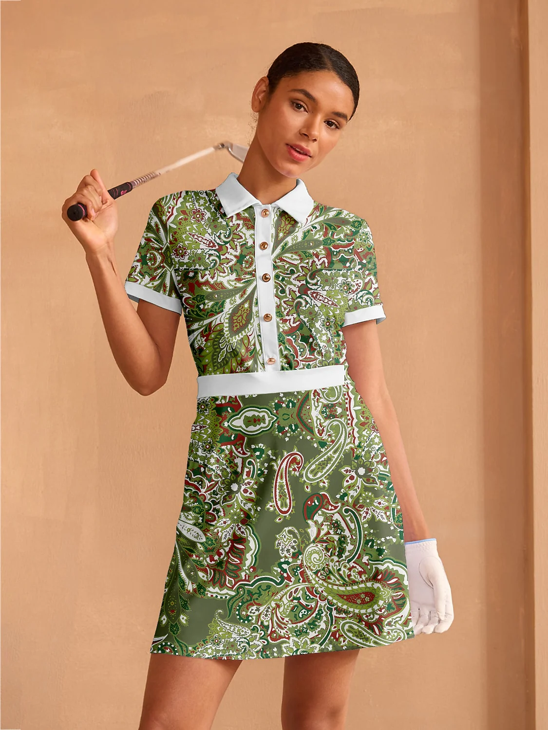 Pretty Feminine Short Sleeve A-Line 36.5 Inch Dress - Image 4