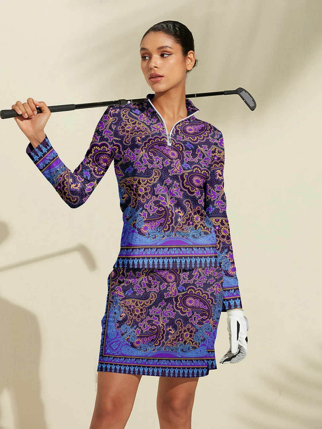 Pretty Feminine Silky Golf Shirt Quarterzip UPF50+
