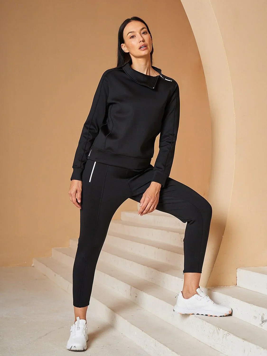 More Than Basic Irregular Collar Golf Sweatshirt - Image 17