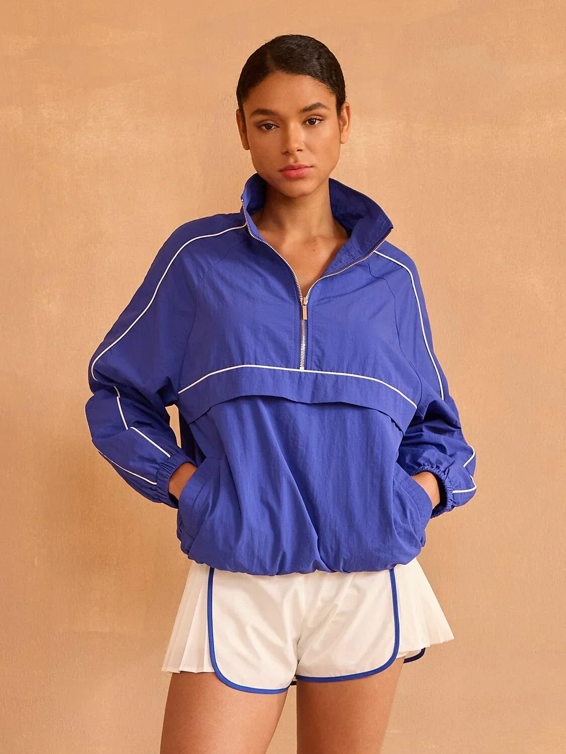 More Than Basic Long Sleeve Trimmed Pocket Sweatshirt - Image 2