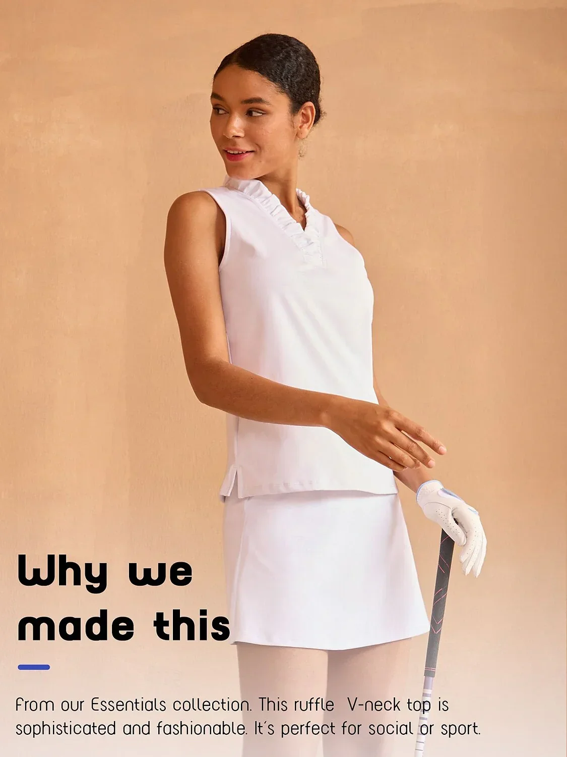 More Than Basic Ruffle V-Neck Tank Top UPF50+ - Image 14