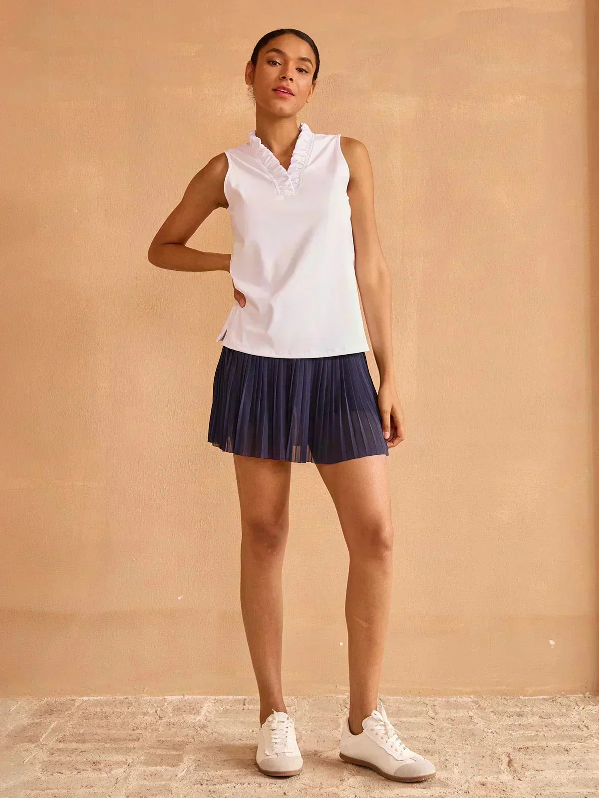 More Than Basic Ruffle V-Neck Tank Top UPF50+ - Image 62