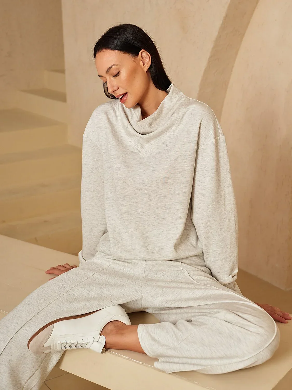 UltraSoft Long Sleeve Cowl Neck Sweatshirt - Image 11