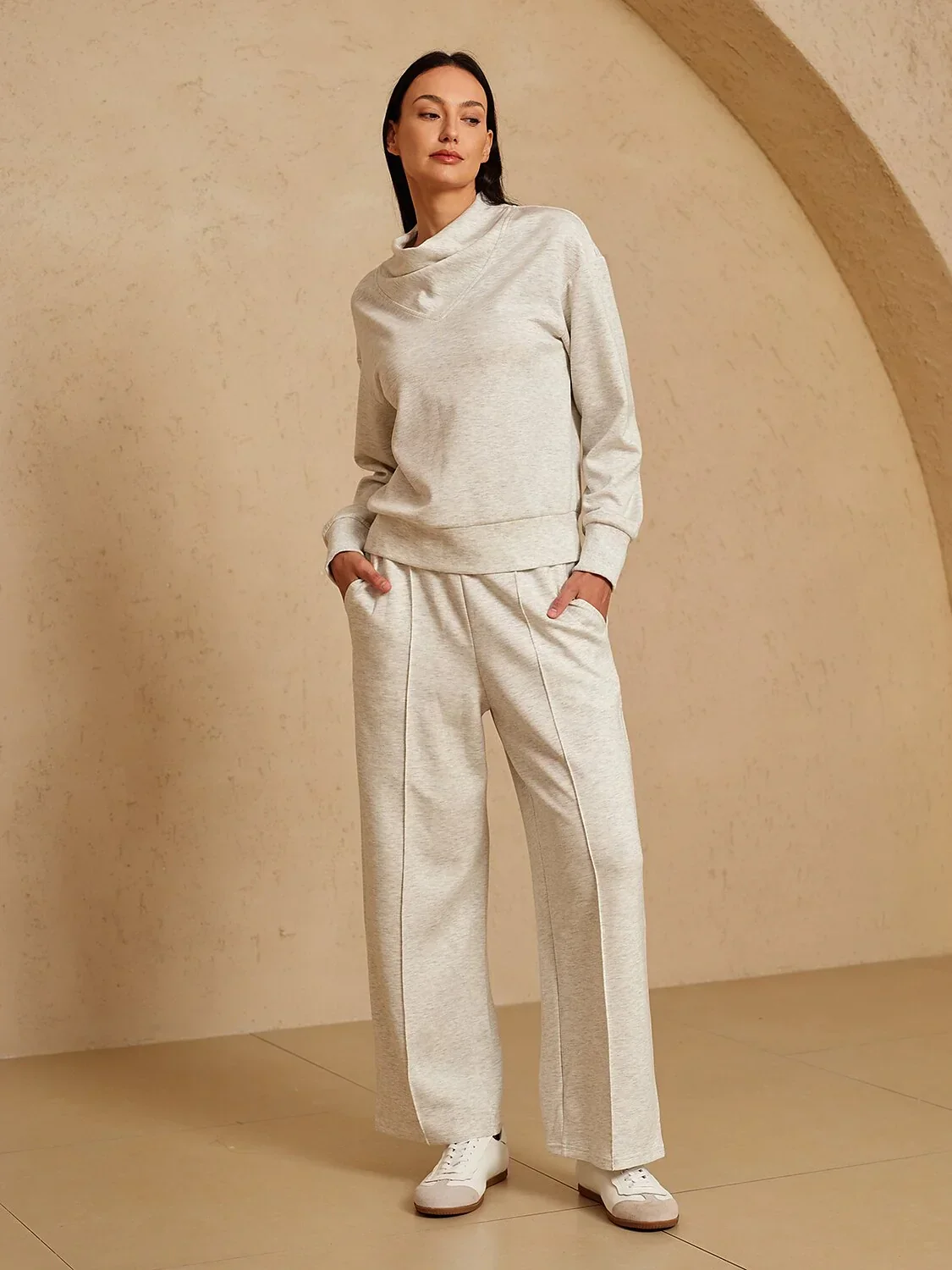 UltraSoft Long Sleeve Cowl Neck Sweatshirt - Image 12