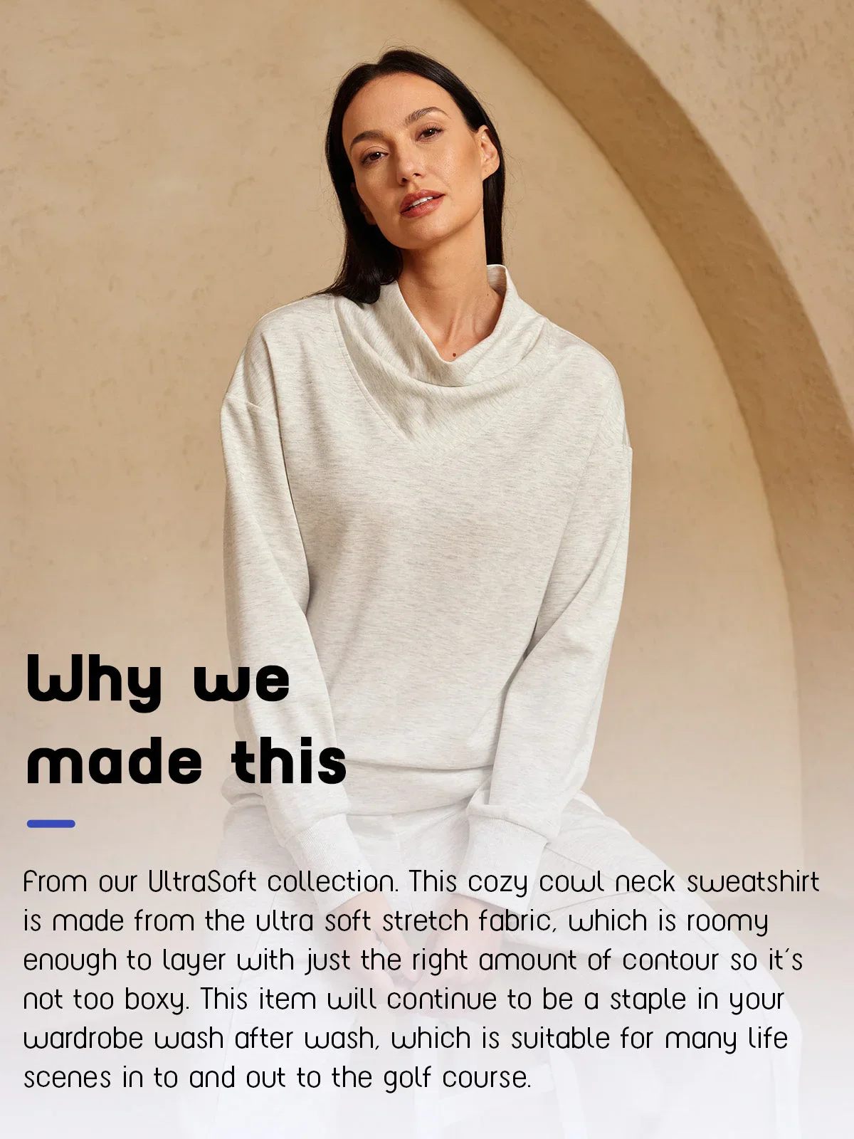 UltraSoft Long Sleeve Cowl Neck Sweatshirt - Image 15