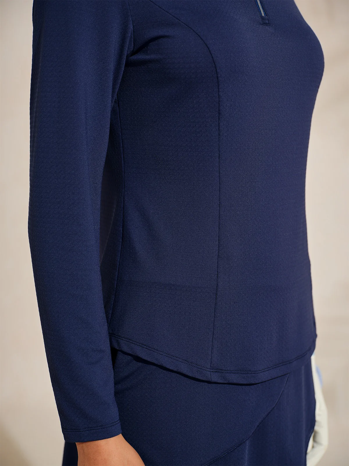 Ultrasoft Premium Long Sleeve Mock Neck Mesh Quarterzip UPF50+ - Image 7