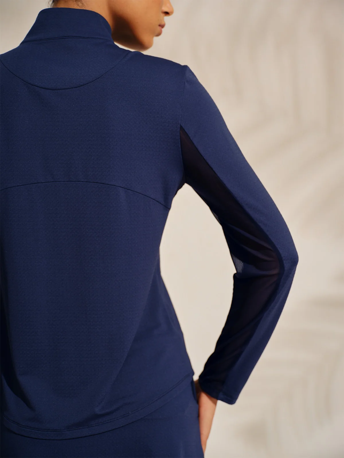 Ultrasoft Premium Long Sleeve Mock Neck Mesh Quarterzip UPF50+ - Image 8