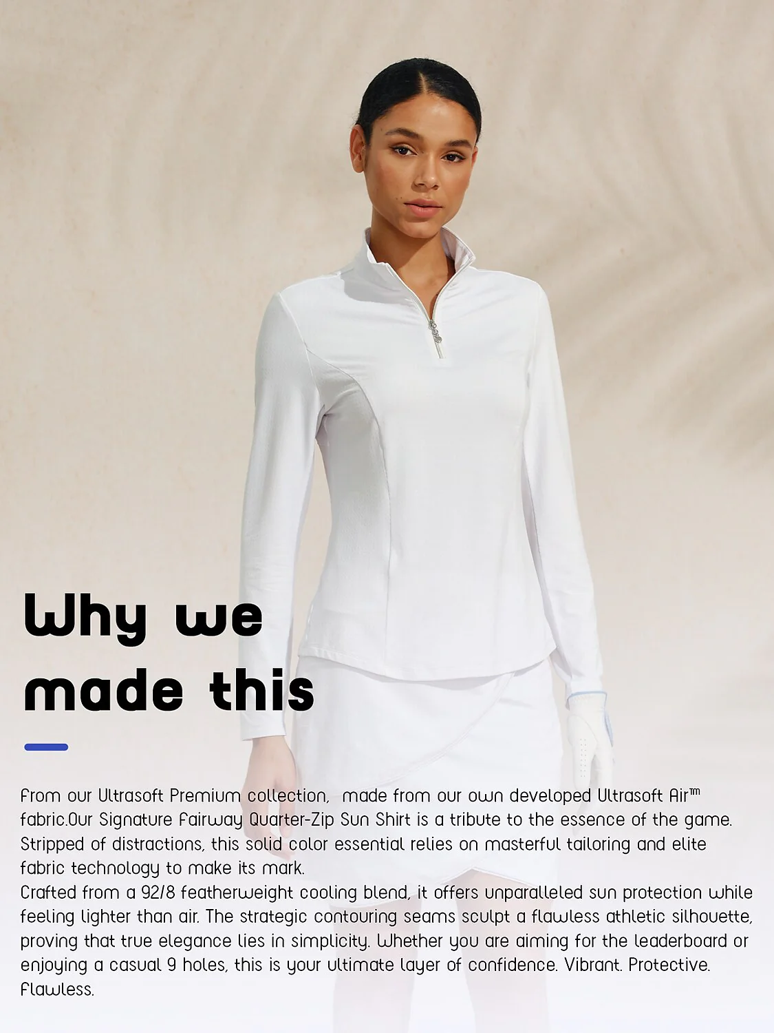 Ultrasoft Premium Long Sleeve Mock Neck Mesh Quarterzip UPF50+ - Image 78