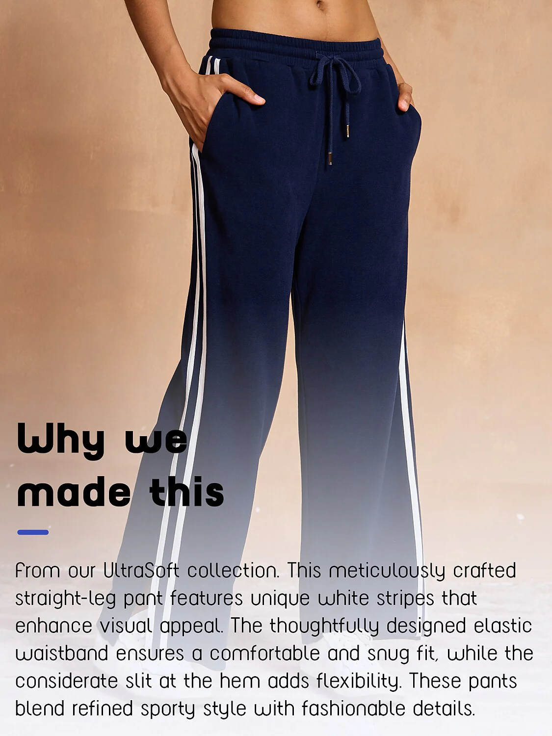 UltraSoft Velour 40 Inch Stretch Drawstring Wide Leg Pants - Image 3