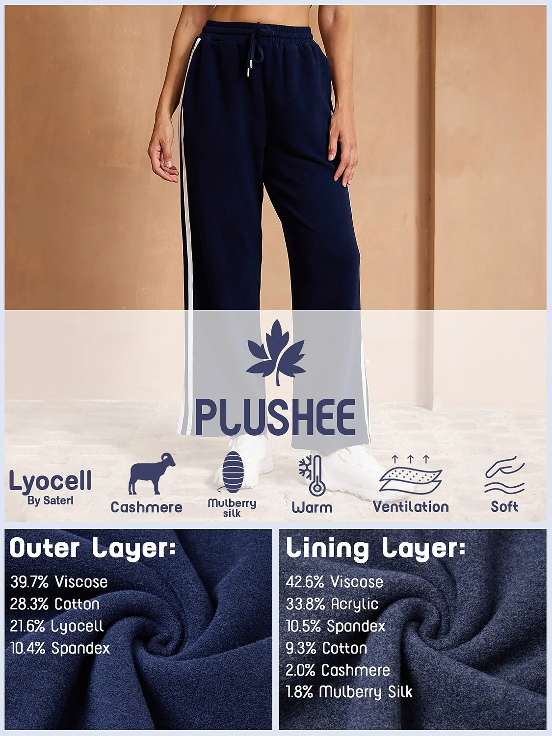 UltraSoft Velour 40 Inch Stretch Drawstring Wide Leg Pants - Image 4