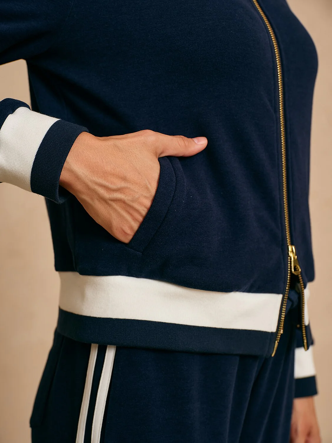 UltraSoft Velour Long Sleeve Full Zip Jacket - Image 6