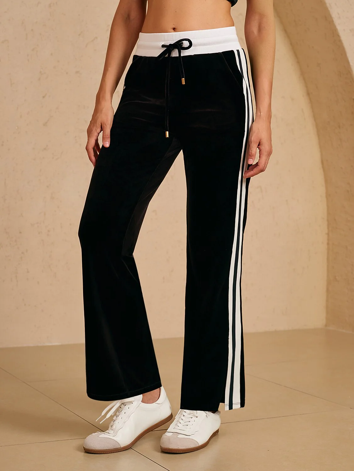 UltraSoft Velvet 40 Inch Stretch Drawstring Wide Leg Pants - Image 11