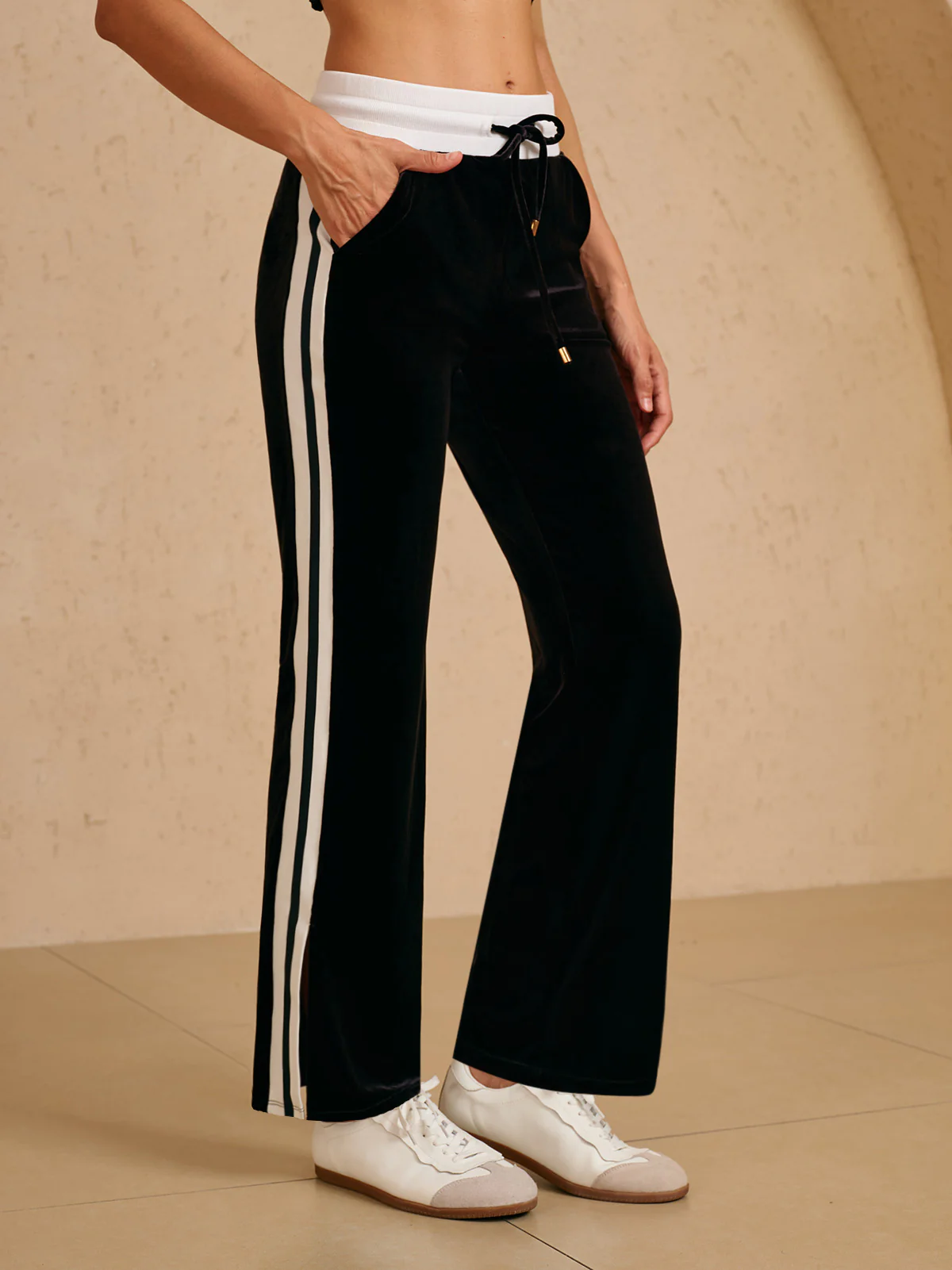 UltraSoft Velvet 40 Inch Stretch Drawstring Wide Leg Pants - Image 12