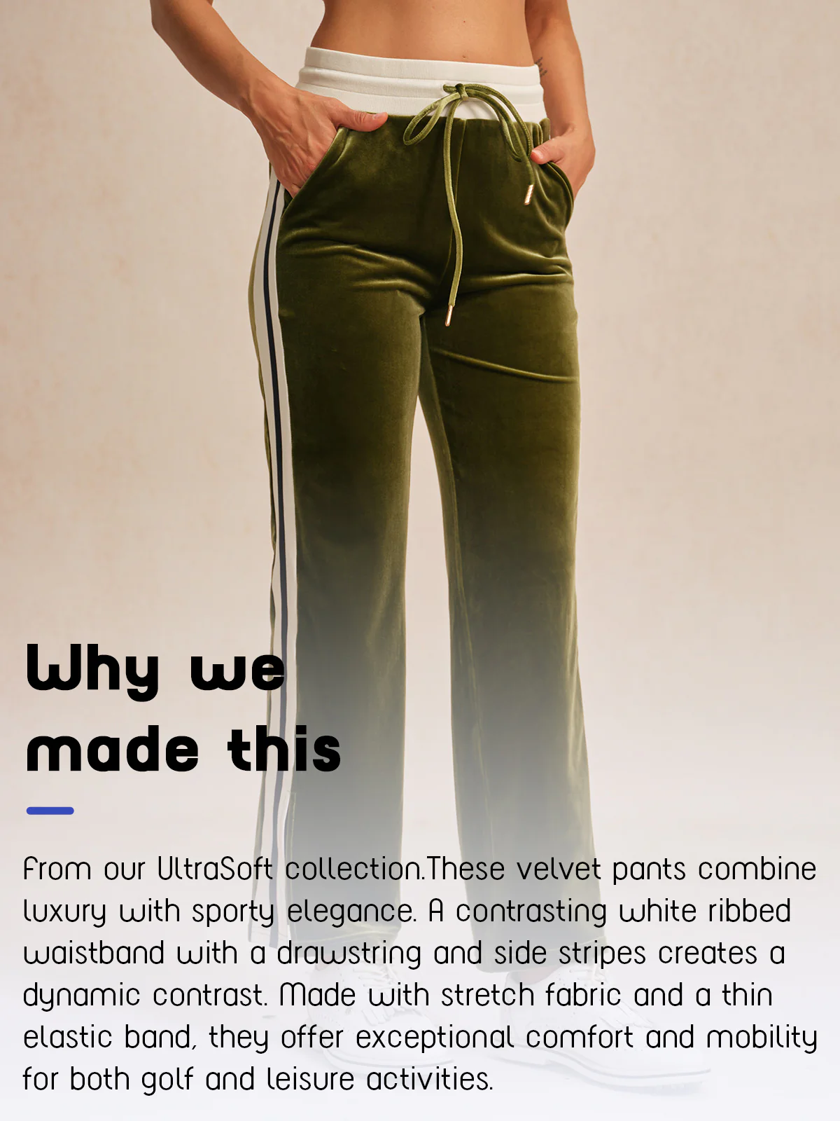 UltraSoft Velvet 40 Inch Stretch Drawstring Wide Leg Pants - Image 5