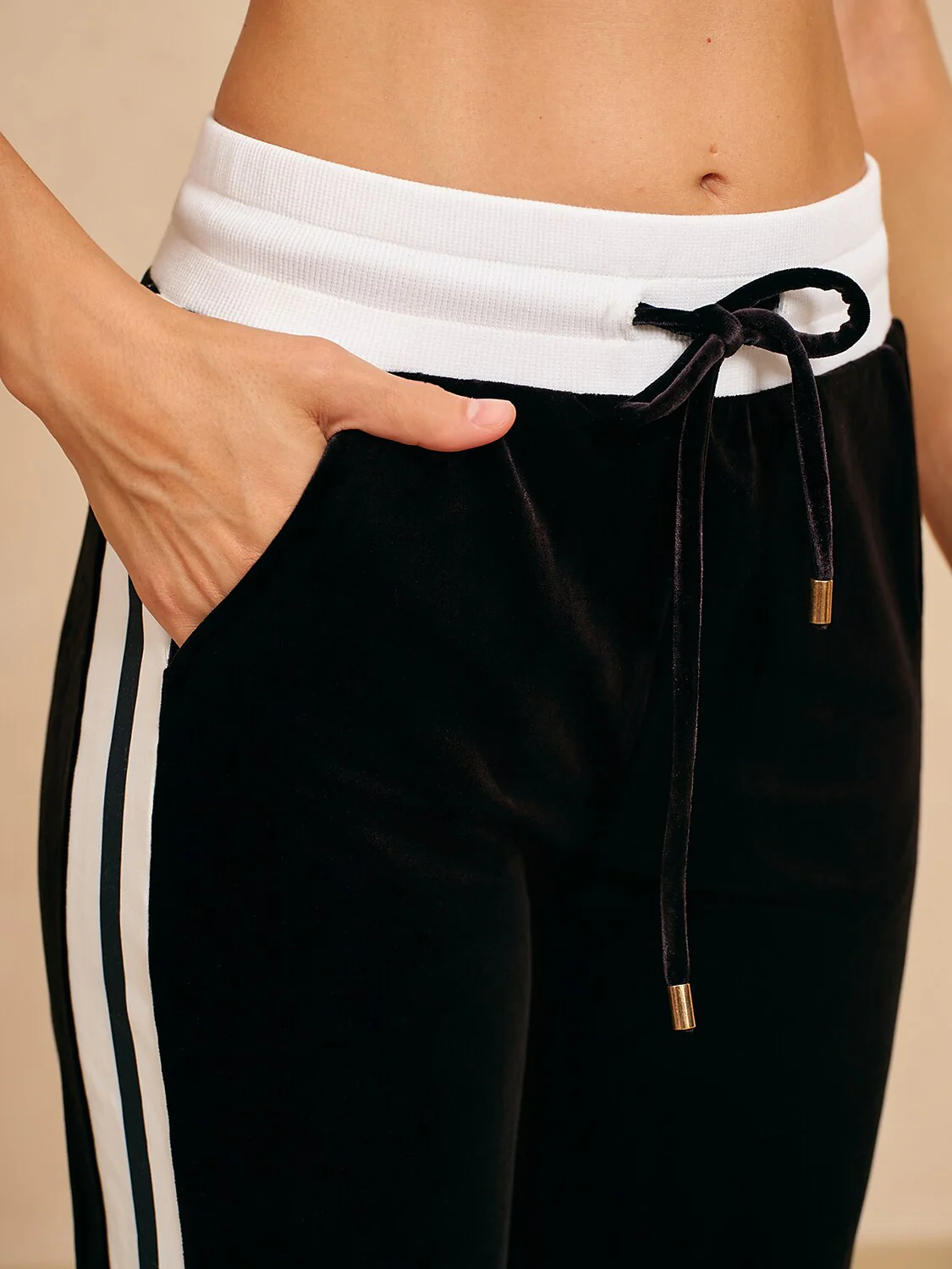 UltraSoft Velvet 40 Inch Stretch Drawstring Wide Leg Pants - Image 5
