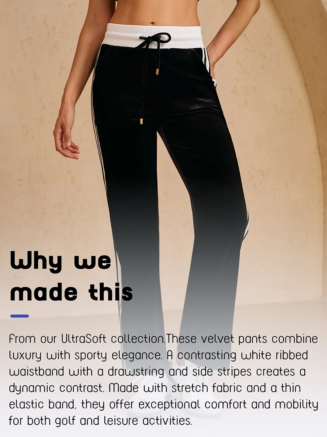 UltraSoft Velvet 40 Inch Stretch Drawstring Wide Leg Pants - Image 7