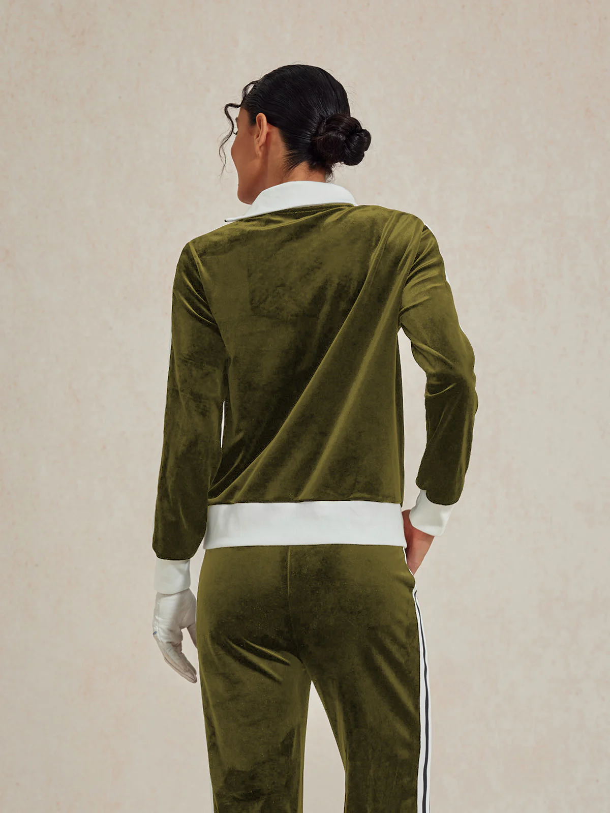 UltraSoft Velvet Long Sleeve Asymmetrical Collar Sweatshirt - Image 2