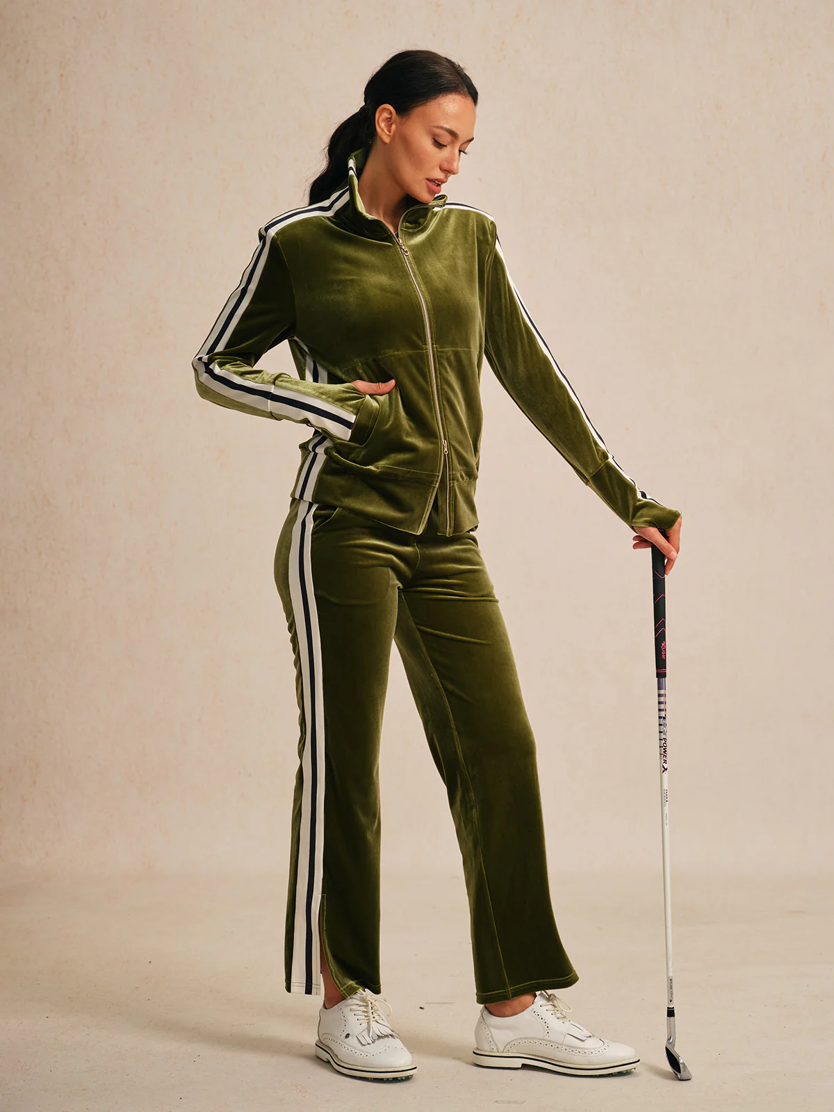 UltraSoft Velvet Long Sleeve Full Zip Jacket - Image 10