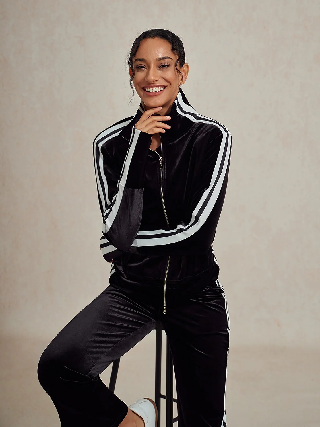 UltraSoft Velvet Long Sleeve Full Zip Jacket - Image 13