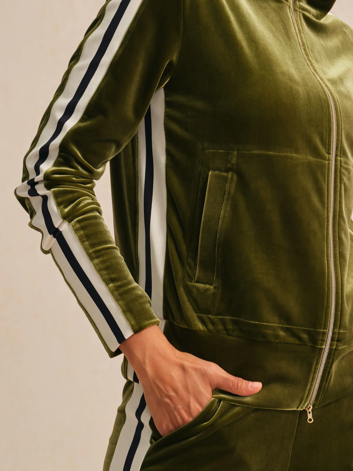 UltraSoft Velvet Long Sleeve Full Zip Jacket - Image 3