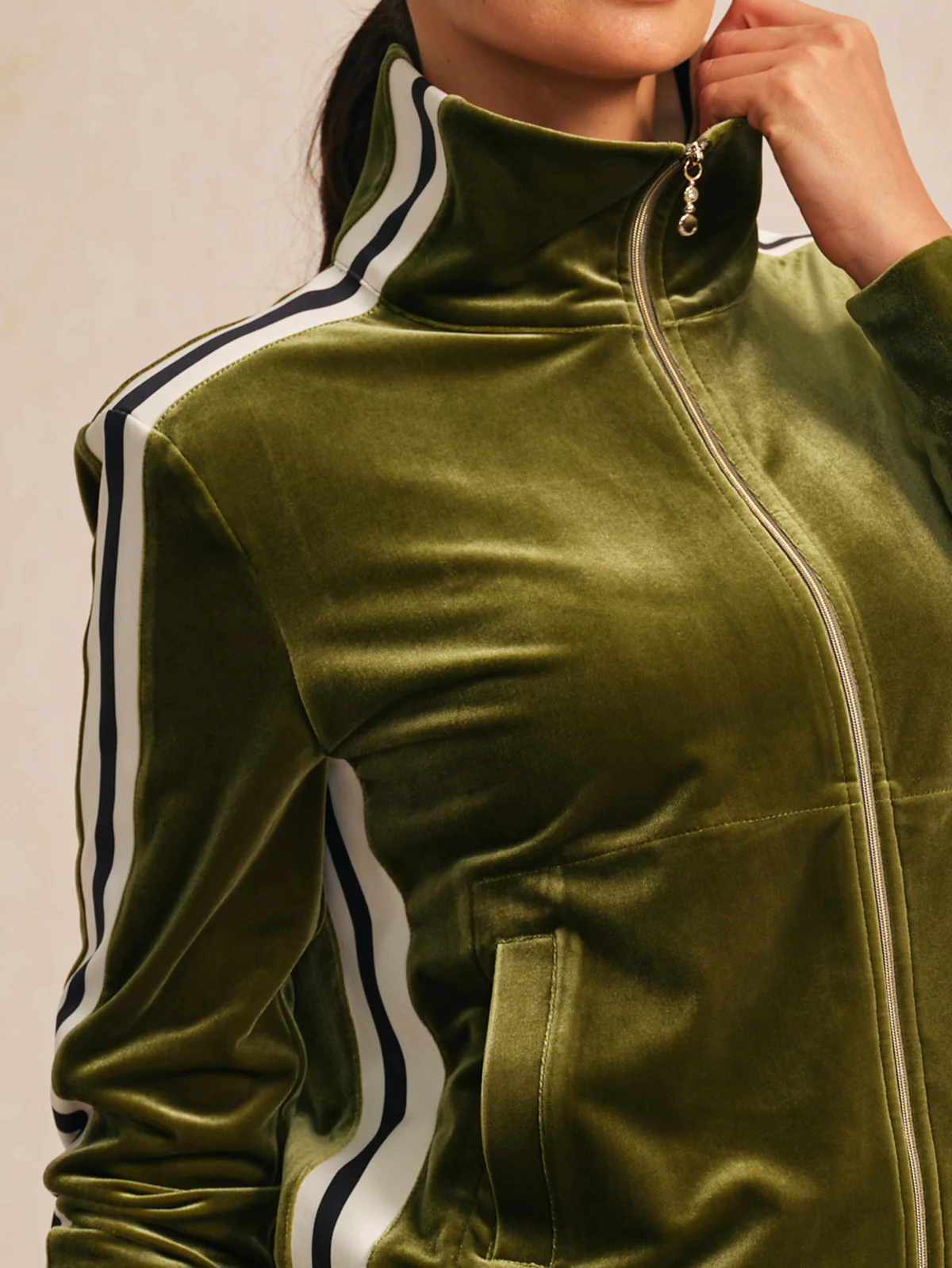 UltraSoft Velvet Long Sleeve Full Zip Jacket - Image 4