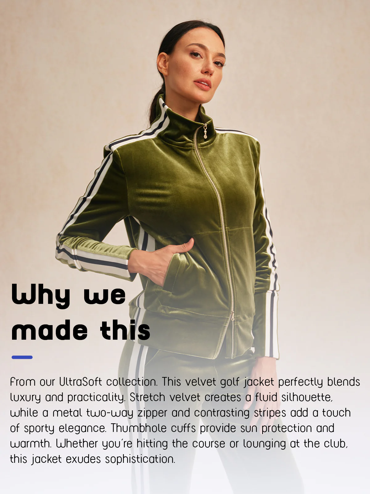 UltraSoft Velvet Long Sleeve Full Zip Jacket - Image 5